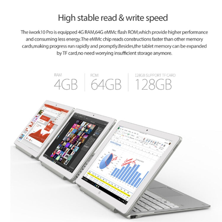 ALLDOCUBE iWork10 Pro Tablet, 10.1 inch, 4GB+64GB, Windows 10 + Android 5.1 Dual System, Intel Atom X5-Z8350 Quad-core Up to 1.44-1.92GHz, Without Keyboard, Support TF Card & Bluetooth & WiFi & OTG, EU Plug(White + Silver)