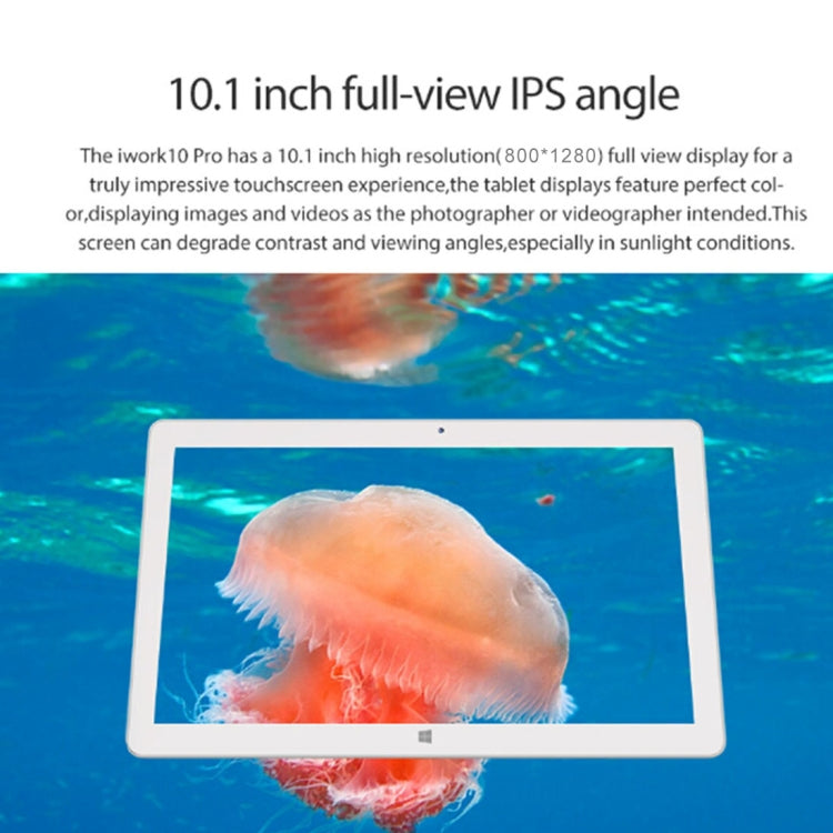 ALLDOCUBE iWork10 Pro Tablet, 10.1 inch, 2GB+32GB, Windows 10 System, Intel Atom X5-Z8350 Quad-core Up to 1.44-1.92GHz, Support TF Card & Bluetooth & WiFi & OTG, EU Plug(White + Silver)