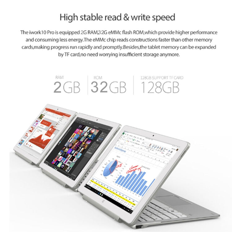 ALLDOCUBE iWork10 Pro Tablet, 10.1 inch, 2GB+32GB, Windows 10 System, Intel Atom X5-Z8350 Quad-core Up to 1.44-1.92GHz, Support TF Card & Bluetooth & WiFi & OTG, EU Plug(White + Silver)