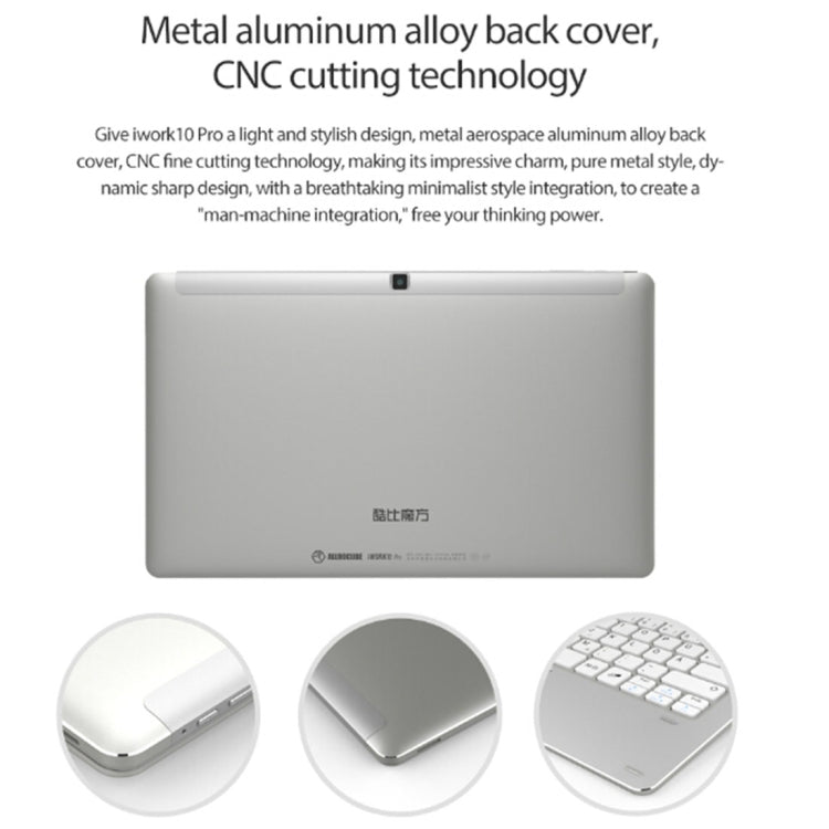 ALLDOCUBE iWork10 Pro Tablet, 10.1 inch, 2GB+32GB, Windows 10 System, Intel Atom X5-Z8350 Quad-core Up to 1.44-1.92GHz, Support TF Card & Bluetooth & WiFi & OTG, EU Plug(White + Silver)
