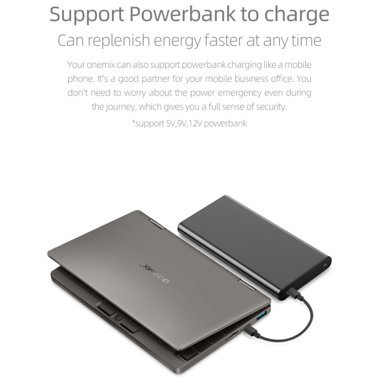 ONE-NETBOOK OneMix3 Pro Platinum Edition Laptop, 8.4 inch, 16GB+512GB, Windows 10 Home, Intel CoRE i7 10510Y, Support Dual Band WiFi & Bluetooth & Fingerprint Unlock