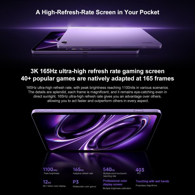 REDMI K Pad 2 8.8 inch, 16GB+512GB, HyperOS 3, MediaTek Dimensity 9500 Octa Core CPU