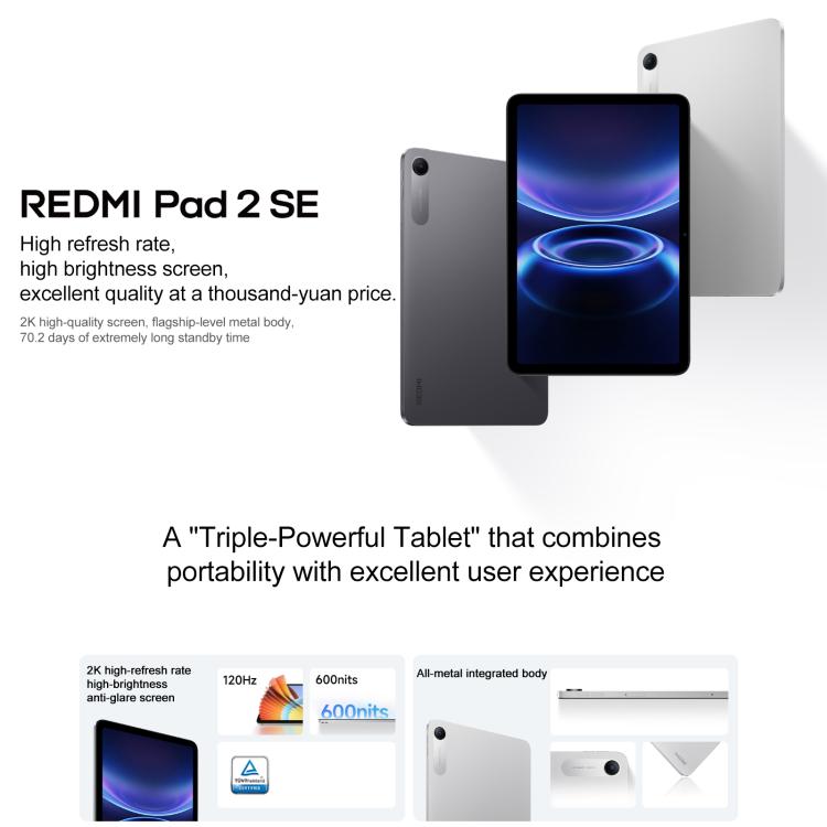 REDMI Pad 2 SE 9.7 inch Tablet PC, 6GB+128GB, HyperOS 3, Snapdragon 6s Gen2 Octa Core CPU