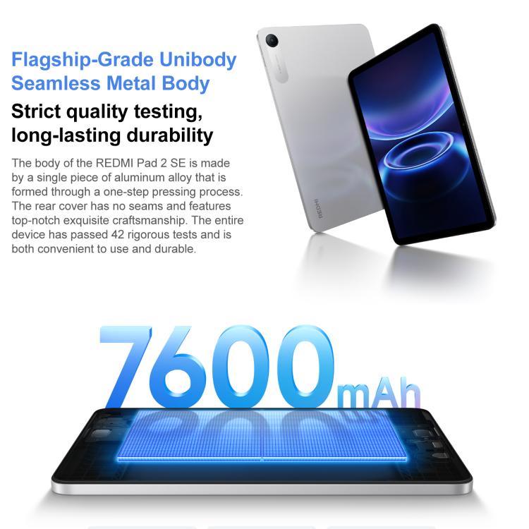 REDMI Pad 2 SE 9.7 inch Tablet PC, 6GB+128GB, HyperOS 3, Snapdragon 6s Gen2 Octa Core CPU