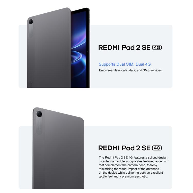 REDMI Pad 2 SE 9.7 inch Tablet PC, 6GB+128GB, HyperOS 3, Snapdragon 6s Gen2 Octa Core CPU