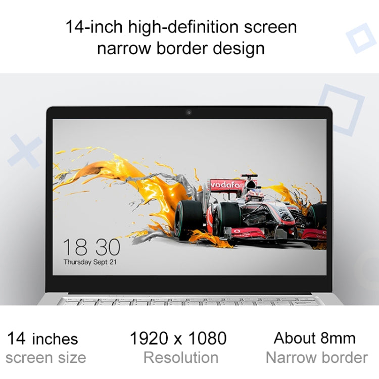 Jumper EZBook S4 Laptop, 14.0 inch, 4GB+128GB, Windows 10 Intel Gemini Lake N4100 Quad Core up to 1.1-2.4GHz, Support TF Card & Bluetooth & Dual Band WiFi & Mini HDMI(Twilight Silver)