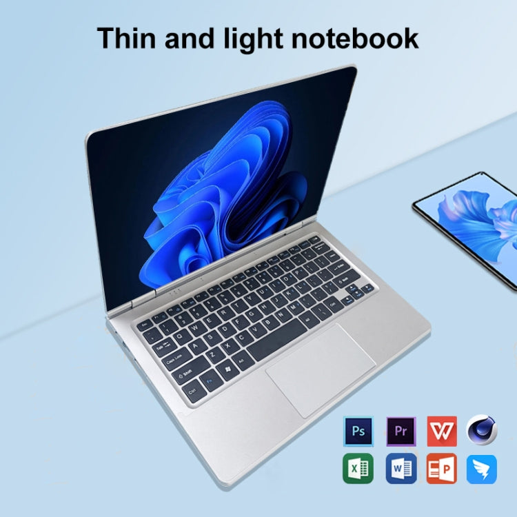 11.6 inch Touch Screen Yoga Laptop, 6GB+1TB, Windows 11 Intel Celeron N4020 Dual Core, UK Plug
