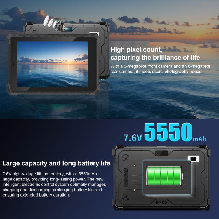 CENAVA A10R IP68 Rugged Tablet PC, 8GB+128GB, 10.1 inch Android 11 OS RK3568 Quad Core, EU Plug