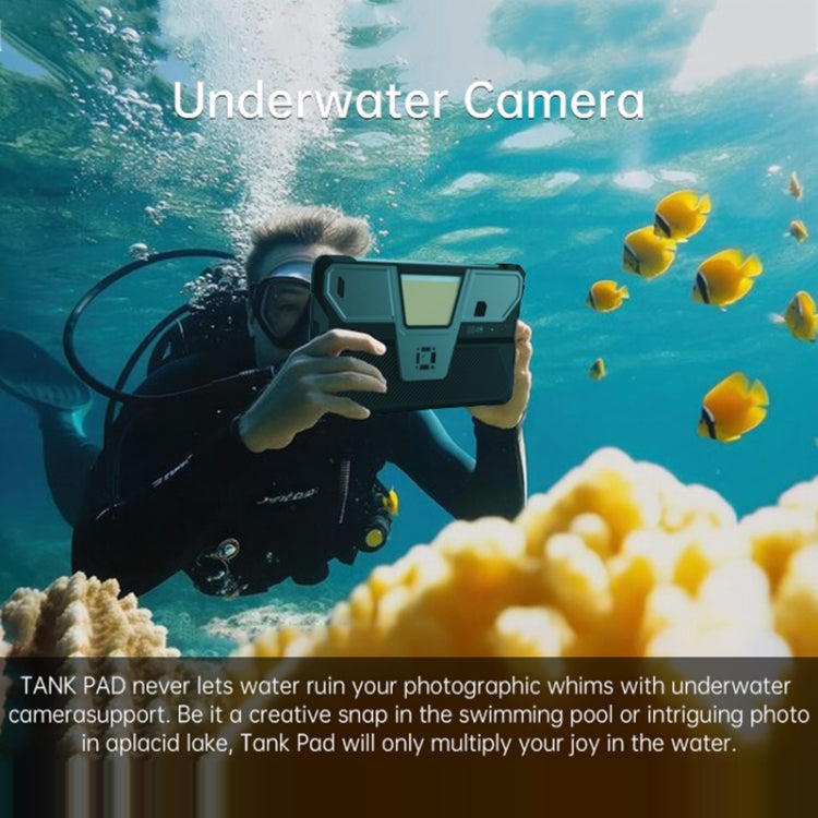 [HK Warehouse] Unihertz 8849 Tank Pad Rugged Tablet PC & Projector, 16GB+512GB, 10.95 inch Android 14 Dimensity 8200 Octa Core 5G Network, EU Plug  - Black