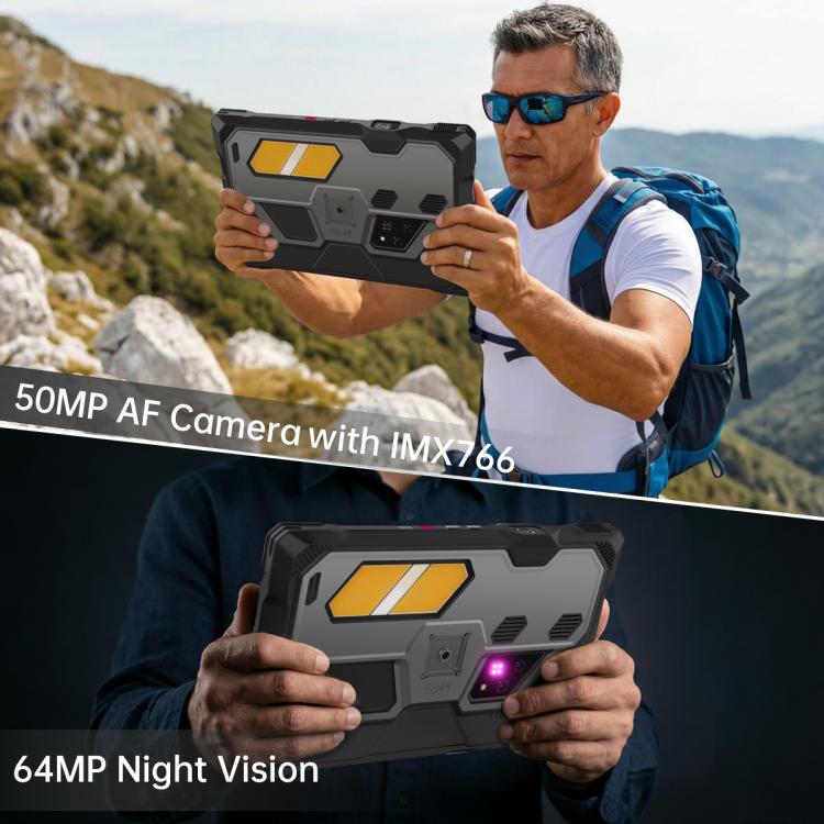 [HK Warehouse] Unihertz 8849 Tank Pad Ultra Rugged Tablet PC & Projector, 16GB+512GB, 10.95 inch Android 15 Dimensity 8200 Octa Core 5G Network, EU Plug  - Black