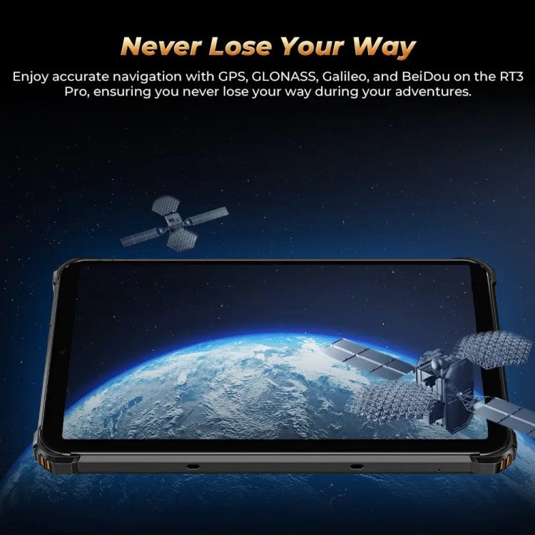[HK Warehouse] OUKITEL RT3 Pro 4G Network IP68/IP69K Rugged Tablet, 4GB+128GB, 8.0 inch Android 14 MediaTek G81 Octa-Core Support Dual SIM, EU Plug