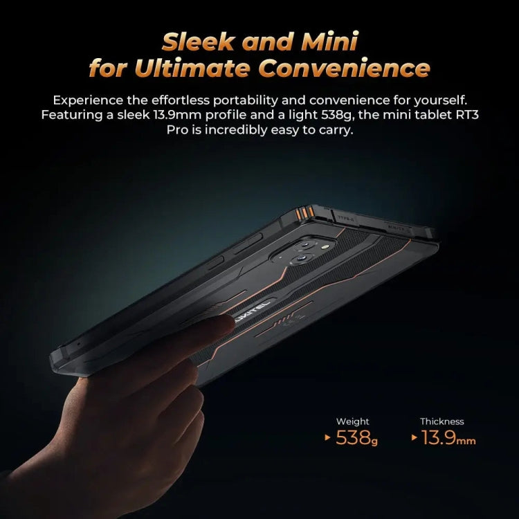 [HK Warehouse] OUKITEL RT3 Pro 4G Network IP68/IP69K Rugged Tablet, 4GB+128GB, 8.0 inch Android 14 MediaTek G81 Octa-Core Support Dual SIM, EU Plug
