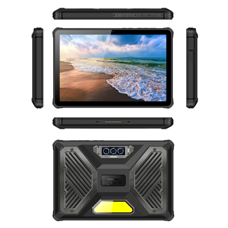 [HK Warehouse] OUKITEL RT10 5G Network IP68/IP69K Rugged Tablet, 12GB+512GB, 11 inch Android 15 MTK Dimensity 7400X Support Dual SIM, EU Plug  - Black