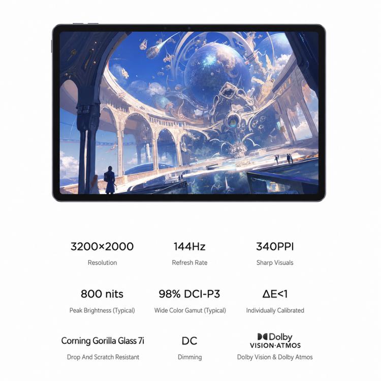 Lenovo Xiaoxin Pad Pro GT 2026 Football Limited Ed. 11.1 inch WIFI Tablet, 12GB+512GB, Android 15 OS, Qualcomm Snapdragon 8 Gen3 Octa Core,US Plug  - White