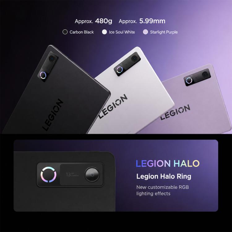 Lenovo LEGION Y900 11 AI Tablet, 11.1 inch Wi-Fi, 8GB+256GB, Android 16, Dimensity 9500s Octa Core, US Plug  - Black