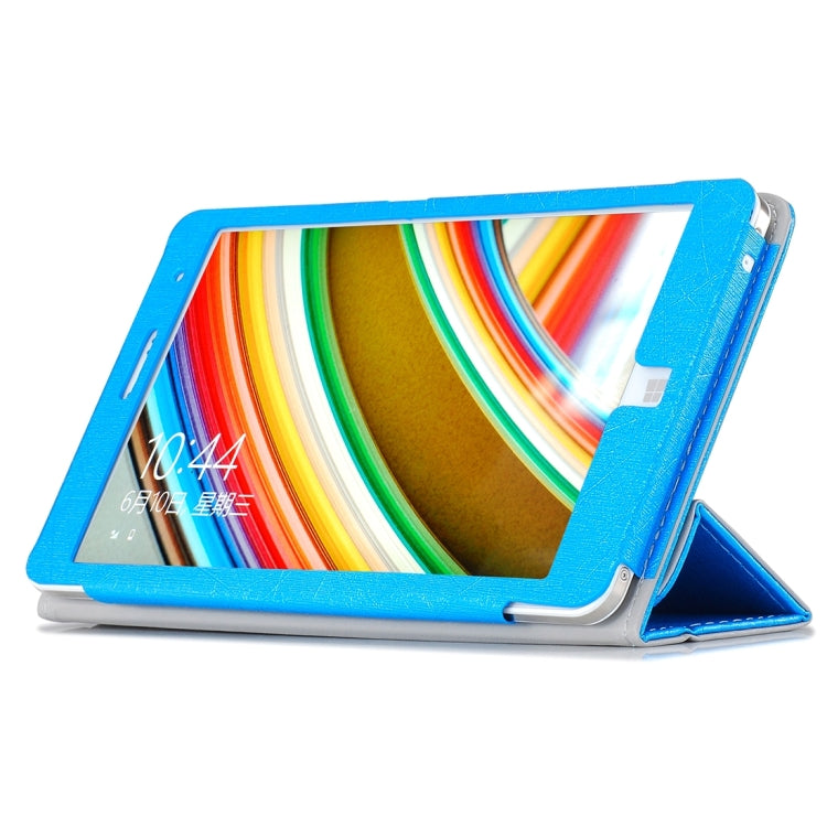 For CHUWI  Hi8 Tablet (S-WMC-0457) Steel Wire Texture Horizontal Flip Solid Color Leather Case with Three-folding Holder