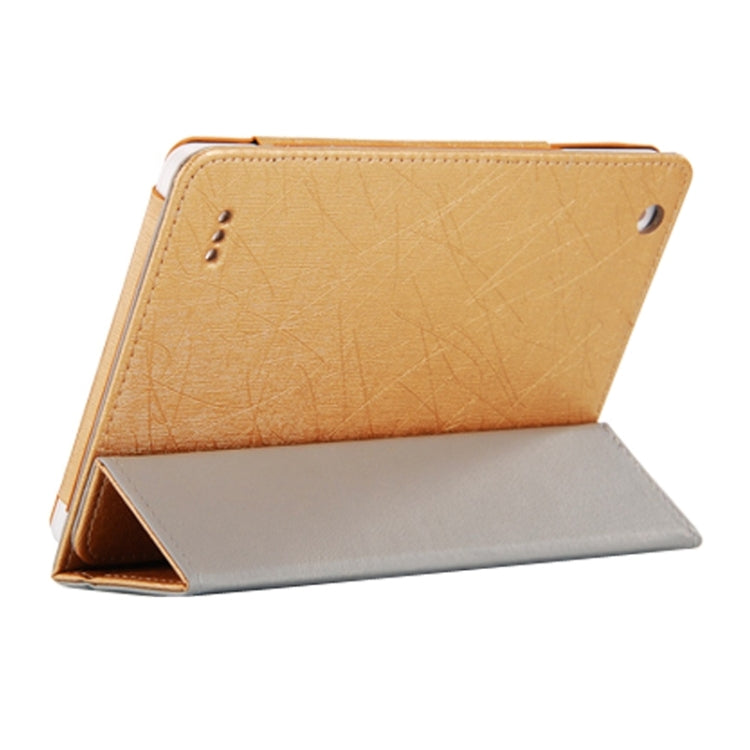 For Teclast  X89 Kindow Dual OS Tablet(WMC0601) Steel Wire Texture Horizontal Flip Leather Case with Three-folding Holder