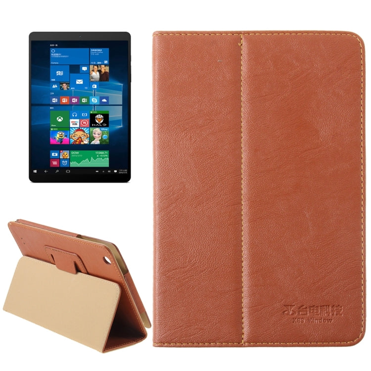 For Teclast  X89 Kindow Dual OS Tablet(WMC0601) Horizontal Flip Leather Case with Holder(Brown)