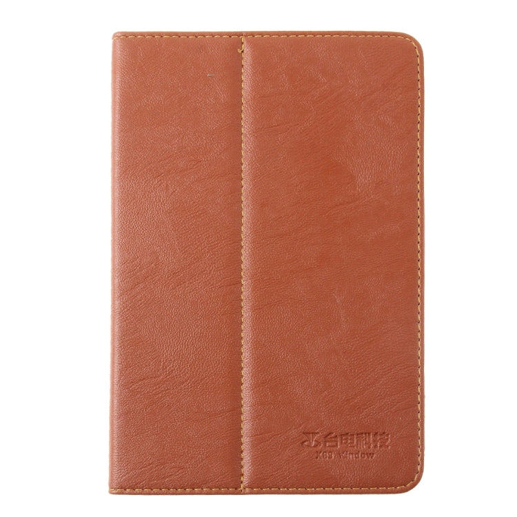 For Teclast  X89 Kindow Dual OS Tablet(WMC0601) Horizontal Flip Leather Case with Holder(Brown)