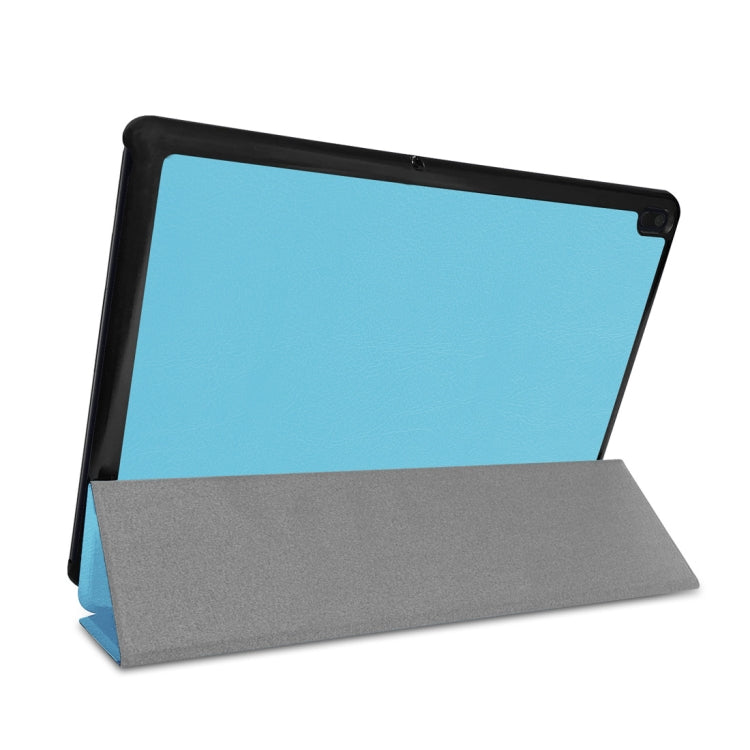 Custer Texture Horizontal Flip PU Leather Case for Lenovo Tab E10 X104, with Three-folding Holder