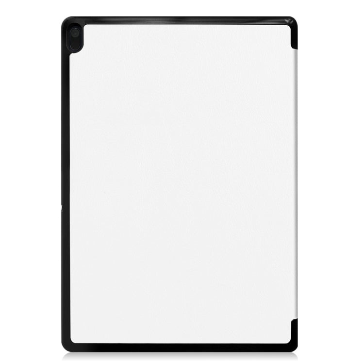 Custer Texture Horizontal Flip PU Leather Case for Lenovo Tab E10 X104, with Three-folding Holder