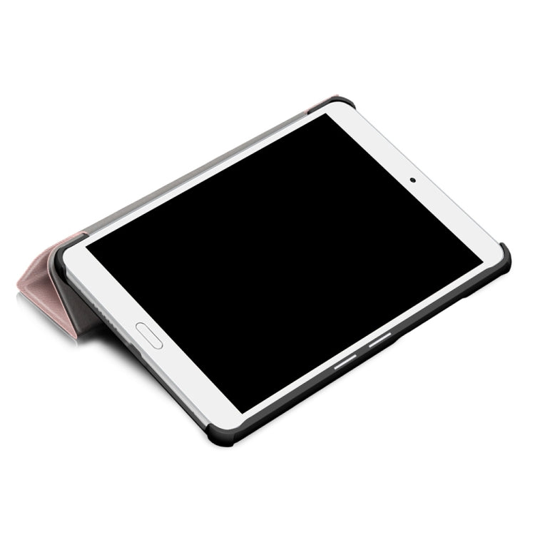 Custer Texture Horizontal Deformation Flip Leather Case for Huawei Honor Waterplay 8 inch with Three-folding Holder