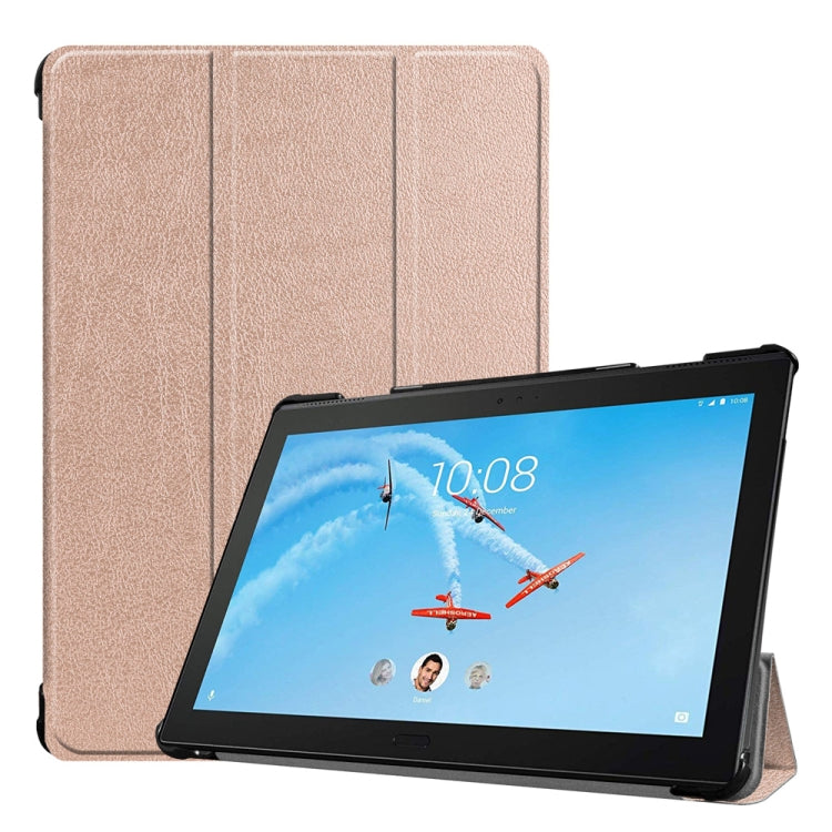 Custer Texture Horizontal Deformation Flip Leather Case for Lenovo Tab P10 10.1 inch with Three-folding Holder & Sleep / Wake-up Function