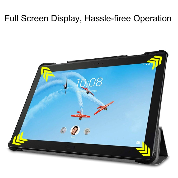Custer Texture Horizontal Deformation Flip Leather Case for Lenovo Tab P10 10.1 inch with Three-folding Holder & Sleep / Wake-up Function
