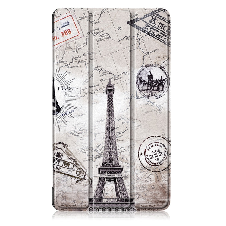 Coloured Drawing Pattern Horizontal Deformation Flip Leather Case for Huawei Honor Waterplay 8 inch, with Three-folding Holder