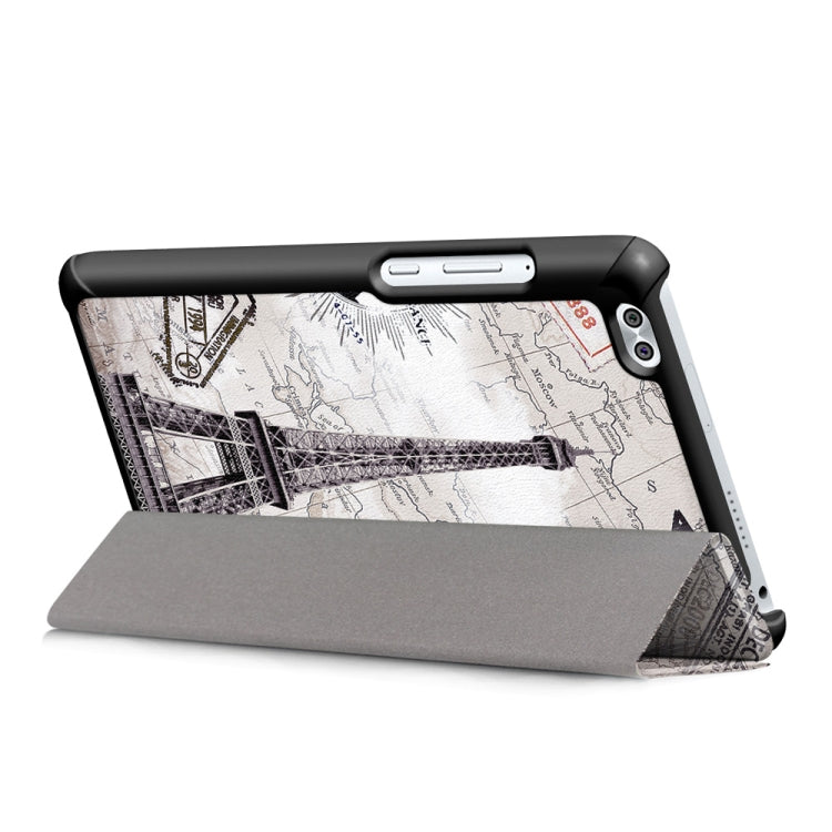 Coloured Drawing Pattern Horizontal Deformation Flip Leather Case for Huawei Honor Waterplay 8 inch, with Three-folding Holder