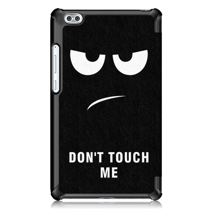 Coloured Drawing Pattern Horizontal Deformation Flip Leather Case for Huawei Honor Waterplay 8 inch, with Three-folding Holder