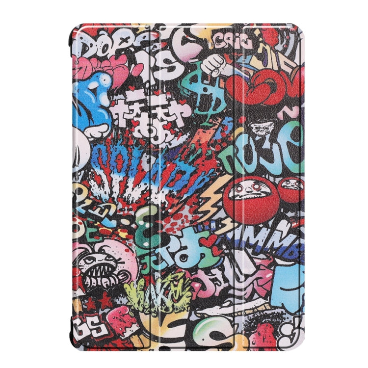 Coloured Drawing Pattern Horizontal Deformation Flip Leather Case for Lenovo Tab P10 10.1 inch, with Three-folding Holder & Sleep / Wake-up Function