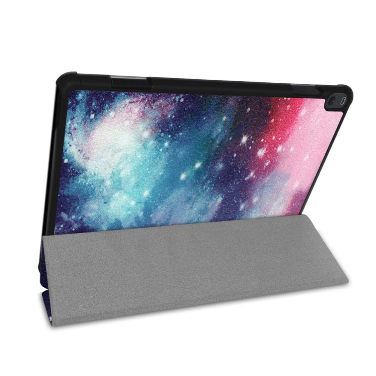 Coloured Drawing Pattern Horizontal Deformation Flip Leather Case for Lenovo Tab P10 10.1 inch, with Three-folding Holder & Sleep / Wake-up Function