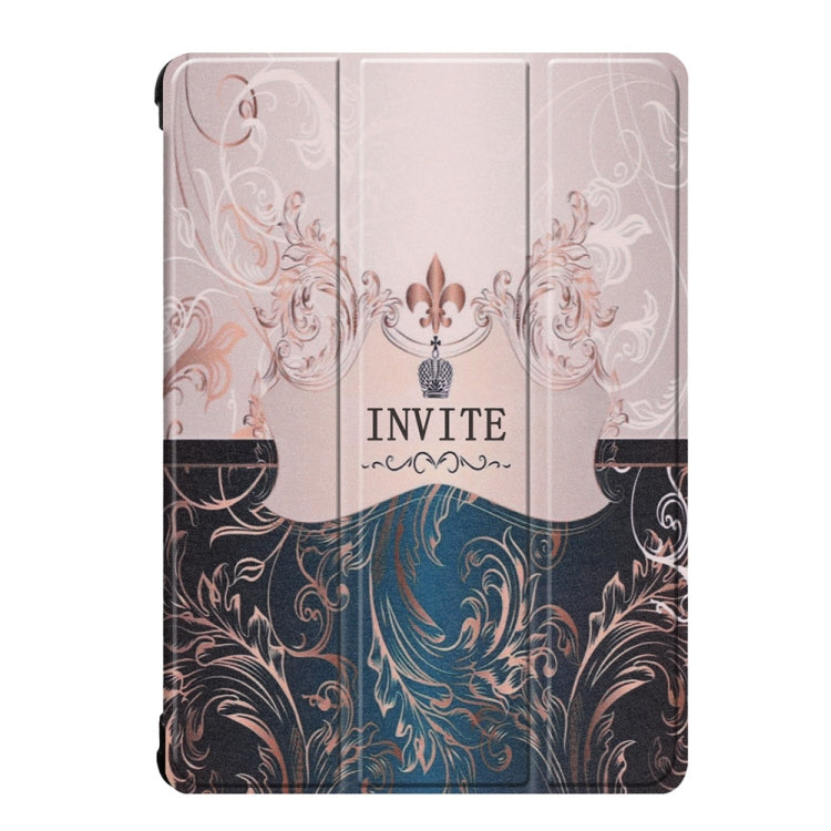 Coloured Drawing Pattern Horizontal Deformation Flip Leather Case for Lenovo Tab P10 10.1 inch, with Three-folding Holder & Sleep / Wake-up Function