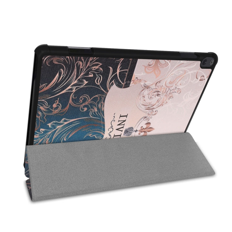 Coloured Drawing Pattern Horizontal Deformation Flip Leather Case for Lenovo Tab P10 10.1 inch, with Three-folding Holder & Sleep / Wake-up Function
