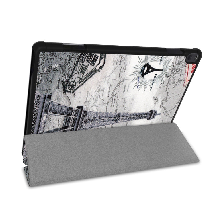 Coloured Drawing Pattern Horizontal Deformation Flip Leather Case for Lenovo Tab P10 10.1 inch, with Three-folding Holder & Sleep / Wake-up Function