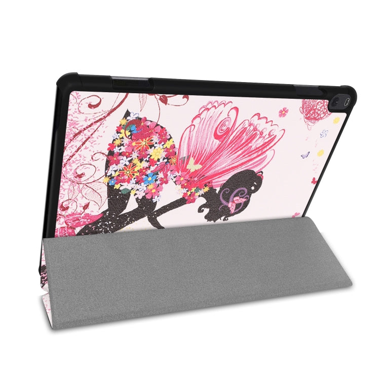 Coloured Drawing Pattern Horizontal Deformation Flip Leather Case for Lenovo Tab P10 10.1 inch, with Three-folding Holder & Sleep / Wake-up Function