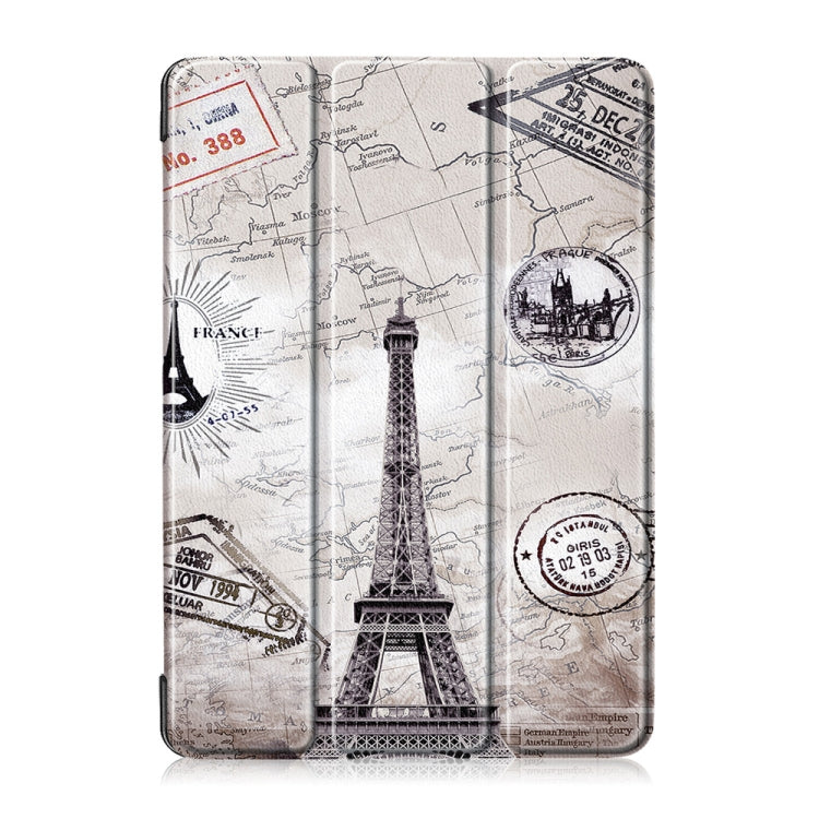 Coloured Drawing Pattern Horizontal Deformation Flip Leather Case for Lenovo Tab M10, with Three-folding Holder