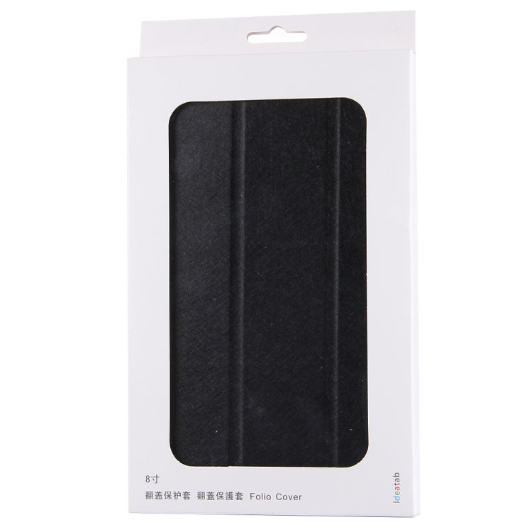 For Huawei Mediapad M3 Lite 8.0 Silk Texture Horizontal Flip Leather Case with Three-folding Holder