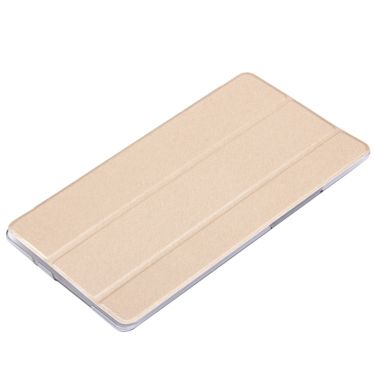 For Huawei Mediapad M3 Lite 8.0 Silk Texture Horizontal Flip Leather Case with Three-folding Holder