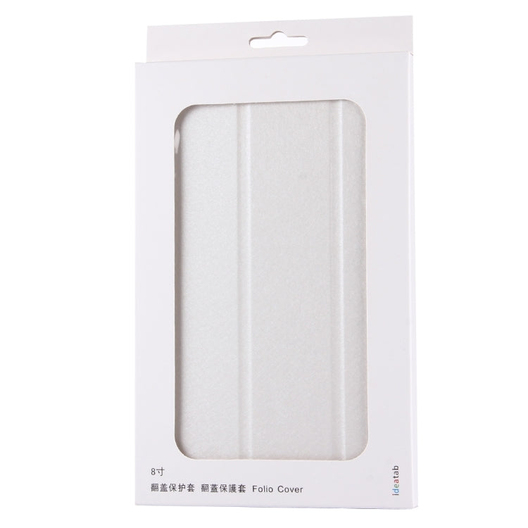 For Huawei Mediapad M3 Lite 8.0 Silk Texture Horizontal Flip Leather Case with Three-folding Holder