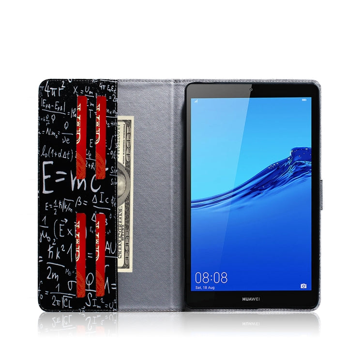 Formula Pattern Horizontal Flip Leather Case for Huawei MediaPad M5 Lite 8 / Honor Tab 5, with Holder & Card Slot & Wallet