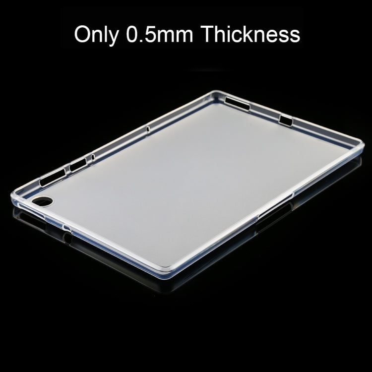 For Lenovo Tab M10 Plus 0.75mm Ultrathin Outside Glossy Inside Frosted TPU Soft Protective Case(Transparent)