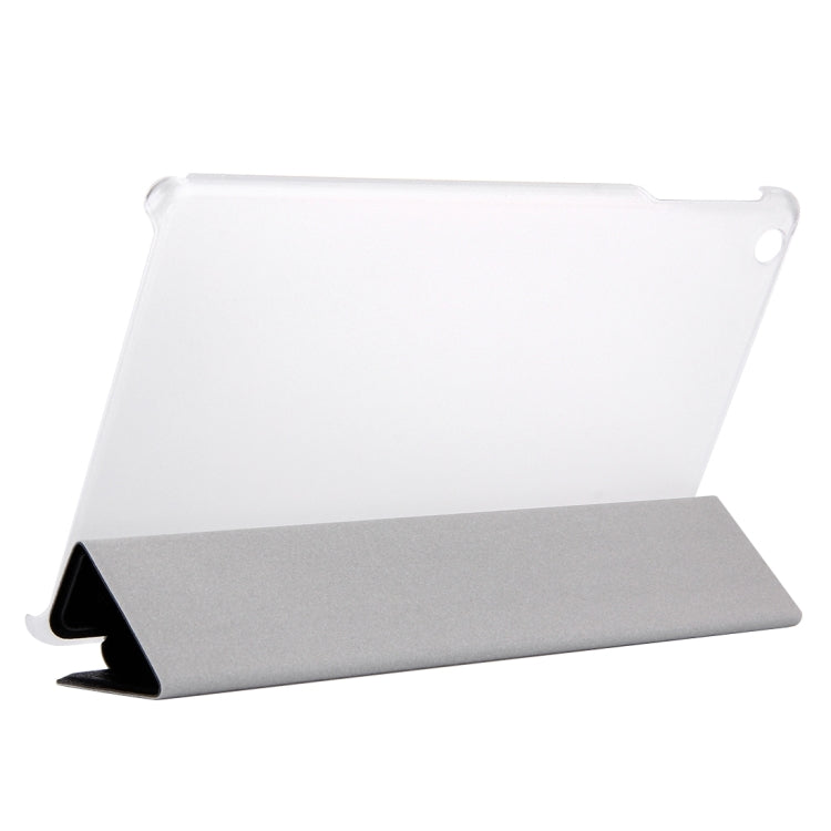 For Teclast  X80 Power Dual OS Tablet(WMC0011) Silk Texture Horizontal Flip Leather Case with with Translucent Frosted Plastic Back Shell & Three-folding Holder(Black)