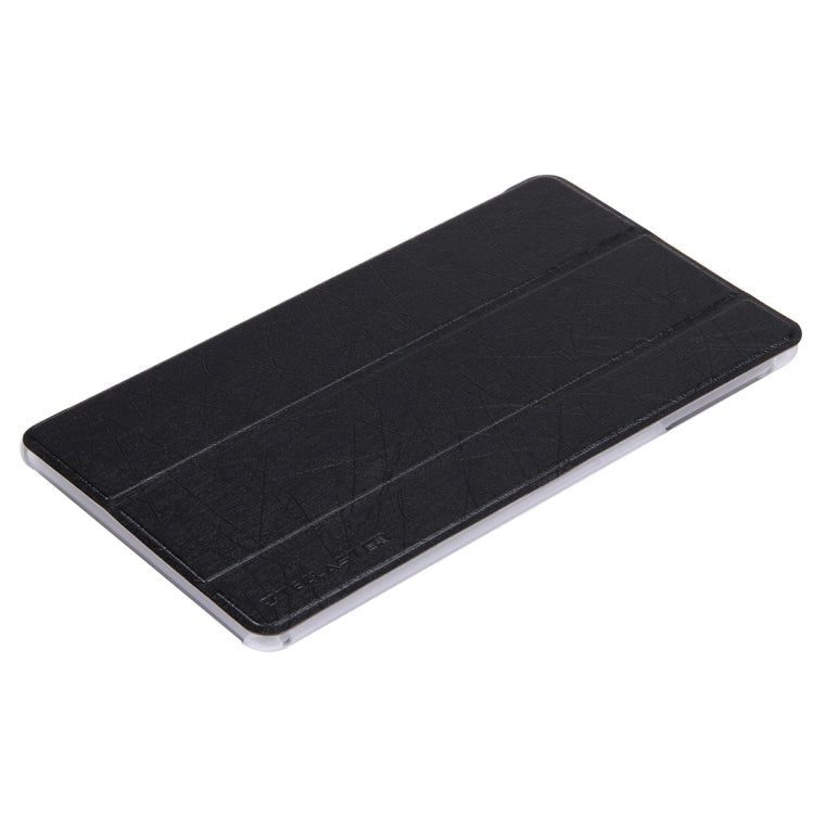 For Teclast  X80 Power Dual OS Tablet(WMC0011) Silk Texture Horizontal Flip Leather Case with with Translucent Frosted Plastic Back Shell & Three-folding Holder(Black)