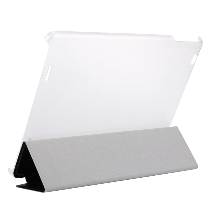 For Teclast  X98 Plus II Dual OS Tablet(WMC0662) Silk Texture Horizontal Flip Leather Case with with Translucent Frosted Plastic Back Shell & Three-folding Holder(Black)