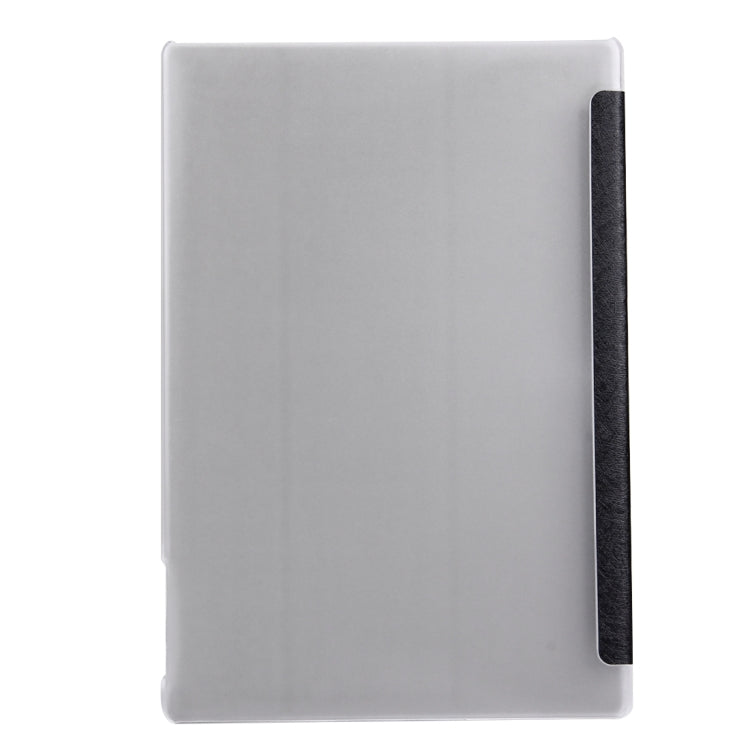 For Teclast  Tbook 10 Dual OS Tablet(WMC0600) Silk Texture Horizontal Flip Leather Case with Translucent Frosted Plastic Back Shell & Three-folding Holder(Black)