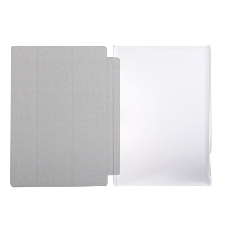 For Teclast  Tbook 10 Dual OS Tablet(WMC0600) Silk Texture Horizontal Flip Leather Case with Translucent Frosted Plastic Back Shell & Three-folding Holder(Black)