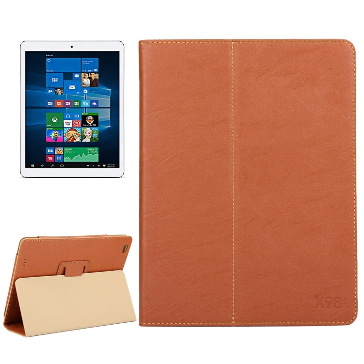 Teclast X98 Plus II Dual OS Tablet(WMC0662) Horizontal Flip Leather Case with Holder(Brown)