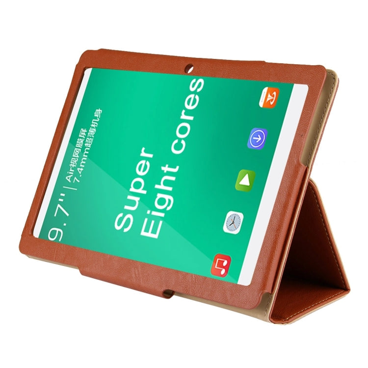For Teclast  P98 3G Calling Tablet(WMC0660/WMC0661) Horizontal Flip Leather Case with Holder(Brown)